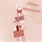 Cadeaux empilés pour un anniversaire joyeux